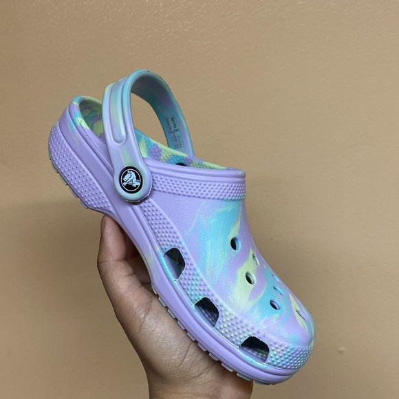 Crocs Classic Marbled Clog “Purple Blue Yellow” - Picture 16 of 16